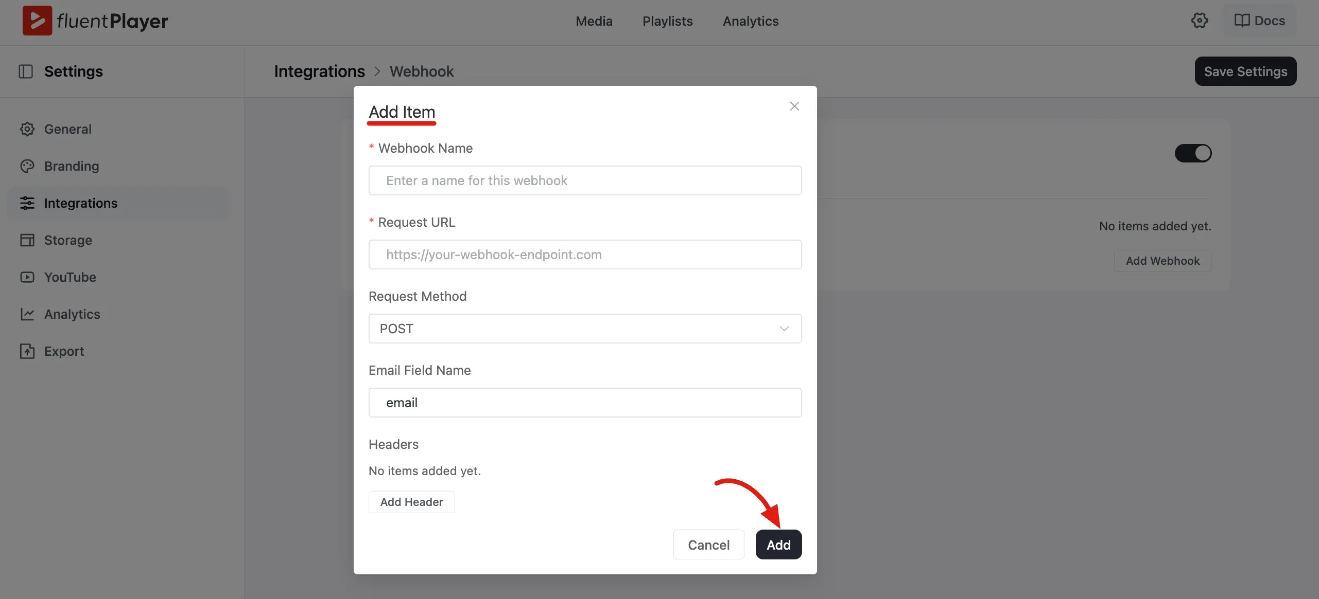 Adding a New Webhook