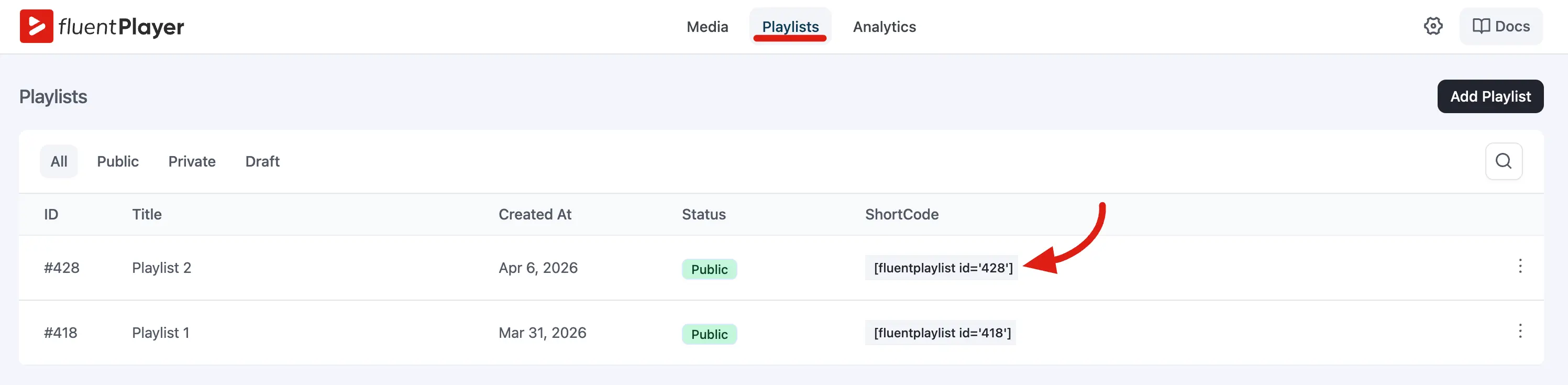 Embed Playlist